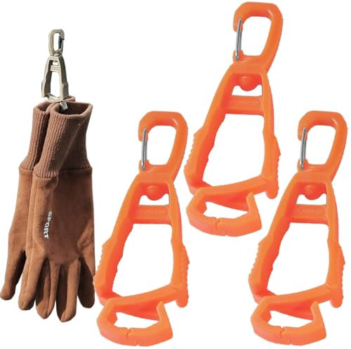 Haojiaho 3 Stück Handschuh Clips, 360° Drehbar, Handschuh Halter, Grabber Halter für Arbeitshandschuh, Hochfest Handschuh-Clip, Handschuh-Aufbewahrung, Verlustverhinderung, Handtuch Clips, Hut Clips