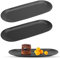 2 Stück Deko Tablett Rostfreie Stähle Dekotablett Tablett Schwarz Serviertablett Klein Ablageschale für Früchte Desserts Süßigkeiten