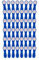 48 Wäscheklammern Wäscheclips mit Spiralfedern aus Edelstahl und Softgrip Blau Weiß
