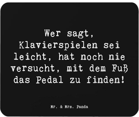 Mr. & Mrs. Panda Mousepad Spruch Klavier Herausforderung - Geschenk, Musikfreude, Mouse Pad, Lernen, Musik, Musikinstrument, Pedal, Elfenbeintasten, Laptop mauspad, pc, Konzert, Instrument, Musiker
