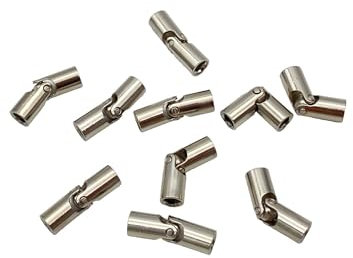 LONESTAR Bricks 10x Technic Metall Gelenke, Gunmetal, kompatibel, DIY Klemmbaustein-Zubehör für anspruchsvolle Technic Bausätze, robust & präzise, Upgrade für kreative Modellbau-Projekte