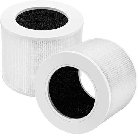2 Pack Core Mini Replacement Filter Compatible with LEVOIT Core Mini Air Purifier, 3-In-1 Filtration System, H13 True HEPA Filter