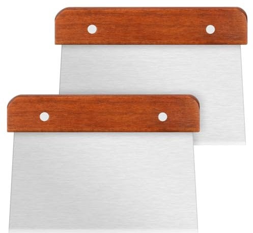 Vicloon Cortador de Pizza de 2 Piezas, Cortador de Pizza, Juego de Tarjetas para Masa, Cuchillo para Masa de Acero Inoxidable, Raspador de Masa de Plástico, Cuchillo para Masa de Pastel, Pizza