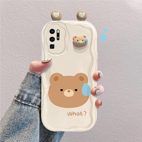 3D Cartoon Hülle Kompatibel mit Huawei P30 Pro/ P30 Pro New Edition Süßes Stoßfestes und Stylisches Silikon Cover