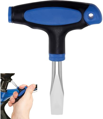 Yuiturt T-Handle 10mm Large Flat Head Screwdriver,Ergonomic Handle Flathead Screwdriver, Carbon Steel Blade, ABS Plastic T-Bar for Film Sets Camera Tripods Monopods&Slotted Screw Quick Release