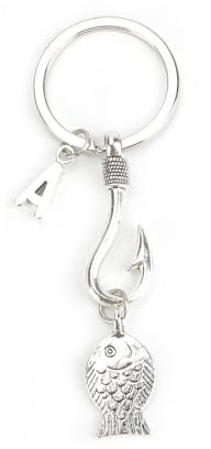 Edelstahl-Schlüsselanhänger Mit Fisch Und Angelanhänger,Ein Stilvolles Geschenk Für Angler Und Fischer,Ein Tolles Geburtstagsgeschenk,Ein Personalisiertes Geschenk Für Papa Zu Einem Besonderen Anlass