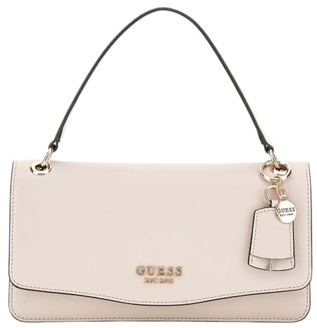 GUESS Eco Evaine Top Handle Flap Bag Stone