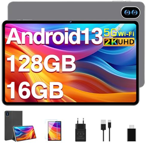 MEBERRY Tablette 12 Pouces Écran 2K Octa-Core 2.0 GHz, Tablette Tactile 16Go RAM + 128Go ROM (Extension 512Go), 5G WiFi, Bluetooth 5.0, 8000 mAh, 5+13+2MP, Tablette-Coffee