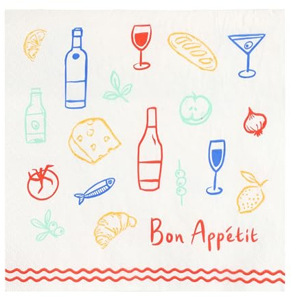 Talking Tables 20 x Summer Napkins, Recycled Paper Serviettes for Picnics & Al Fresco Dining Eco-Friendly & Recyclable, Ideal for Birthday Buffet, Weddings, BBQ, Decoupage