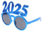SOLUSTRE Digitale Brille Schwarz Partybrillen Für Das Neue Jahr 2025 Brille Vorabend Neujahrsbrillen-requisite 2025 Glitzerbrille Foto Sonnenbrille Rahmen Gläser Stk Blue
