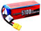 JKDND 6S RC Lipo Battery 22.2V 60C 5100mAh with XT90 Connector Compatible with RC Airplane Aircraft Quadcopter Drone FPV Helopter