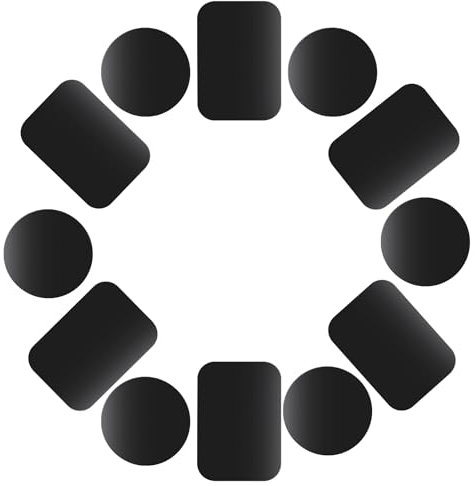 Sunpeas 12 Metal Plates for Magnetic Phone Mount – Ultra-Thin Adhesive Replacement Plates for Car Mounts, 6 Round and 6 Rectangular Plates