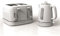 Hamilton Beach Kettle and Toaster Set, Electric Kettle, 1.7L, Toaster 4 Slice, Diamond Textured, Boil Dry Protection, Space Saving, 7 Browning Levels, Defrost, Reheat & Cancel, White - HB8393221WST