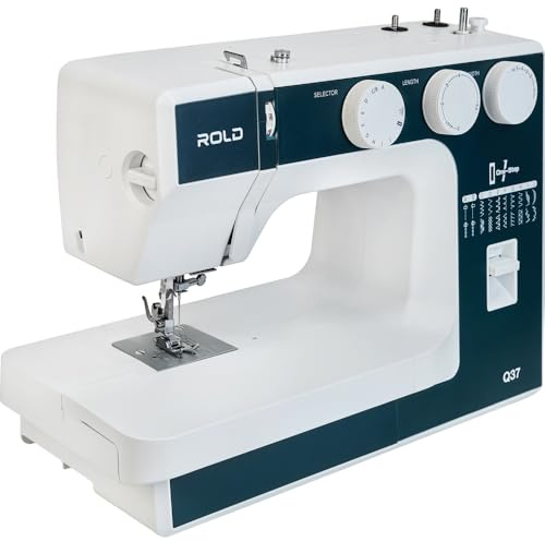 ROLD Q37 Nähmaschine mit 21 Stichen, Freiarm, Einfädelautomatik, LED-Licht – Leise & zuverlässig für alle Stoffarten – Neues Modell