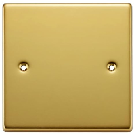 Antique Brass Sockets Light Switch Cover, 120mm×120mm, Gang Single Blank Plate, Round Edges, Light Switches, Antique Brass Blank Plate, Cover Unused Electrical Connections