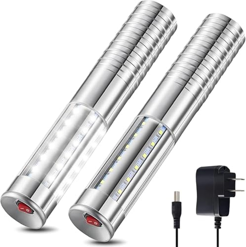Lot de 2 lampes LED pour bouteille Bâtons stroboscopiques et lumineux rechargeables pour bouteilles de champagne, bar, club, fête, anniversaire, mariage, événements (Grey-2pcs)