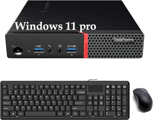 Lenovo ThinkCentre M700 mini Desktop PC, Intel Core i7-6700, 8GB RAM, 256GB SSD, US QWERTY Tastatur, WiFi, Bluetooth, Windows 11 Pro (Generalüberholt)