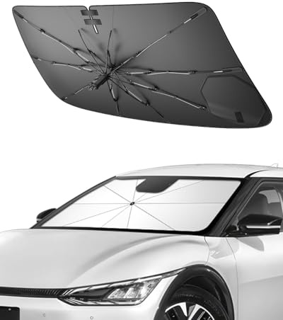 SHAOHAO Compatible con KIA EV6 / Hyundai Tucson NX4 2022-2026 Sombrilla para Coche Parasol para Coche Parasol Fácil Almacenamiento Cuerda Cuerda Protección UV Protección Solar Accesorios