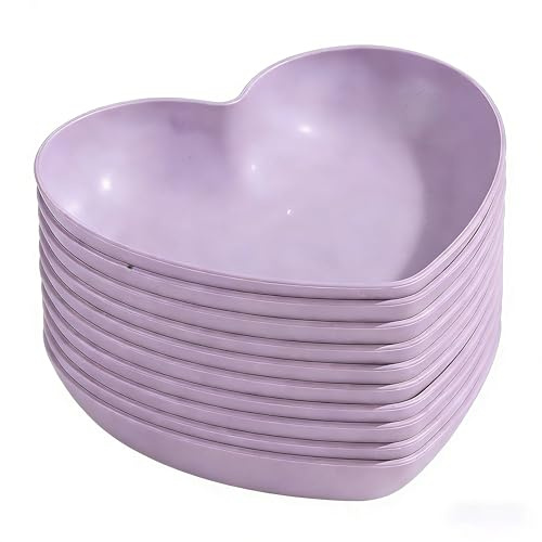 Heart Shaped Plastic Bowls 10 Pack BPA Free Dessert Appetiser Plates | Heart shaped plastic bowls, BPA free food grade PP, ice cream salad dessert appetiser, valentine party home dining use