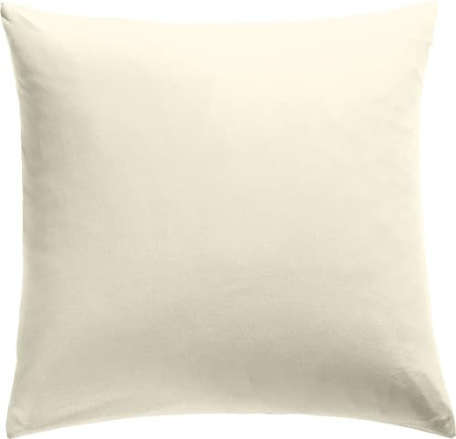 REDBEST Kissenbezug Single- Jersey San Francisco, Natur Größe 80x80 cm - weiche Qualität, bügelfrei, praktischer Reißverschluss, 100% Baumwolle