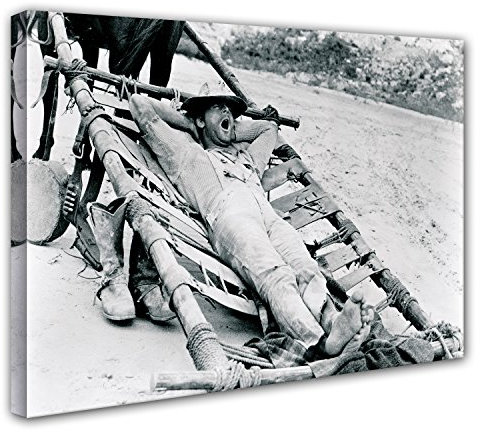 Terence Hill Bud Spencer - Die rechte und die Linke Hand des Teufels - Leinwand (120 x 80 cm) s/w