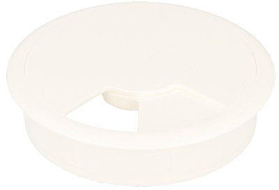 MS Beschläge® Kabeldurchlass Kabelkanal aus Kunststoff in Weiss Durchmesser 80mm (1)