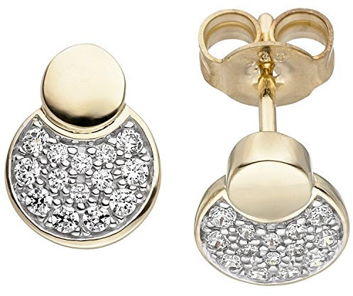 Jobo Damen Ohrstecker 333 Gold Gelbgold 28 Zirkonia Ohrringe Goldohrringe Goldohrstecker