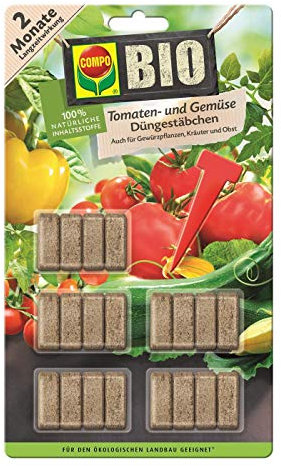 Compo Bio Tomaten- und Gemüse Düngestäbchen und 2 Monate Langzeitwirkung, 100 Stück