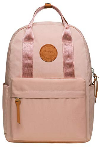 KAUKKO Schöner und durchdachter Rucksack mit Laptopfach für 15 Zoll Schule Uni 22L, Rosa Jnl-ks07, M, Reiserucksäcke