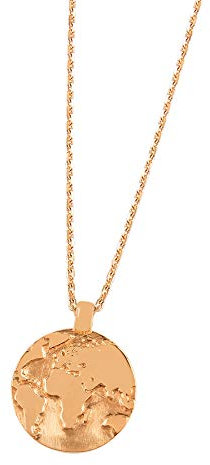 DOOSTI Damen Halskette WELT, ERDE 925/- Silber Rosegold vergoldet