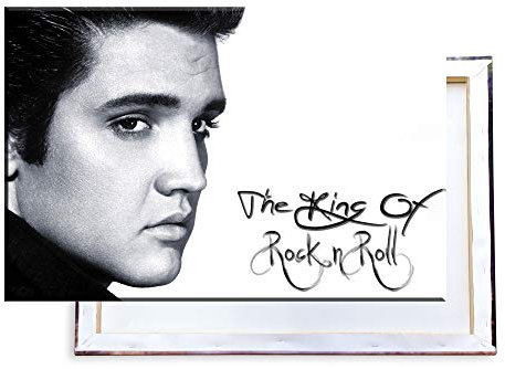Unified Distribution Elvis Presley - 100x70 cm Kunstdruck auf Leinwand • erstklassige Druckqualität • Dekoration • Wandbild