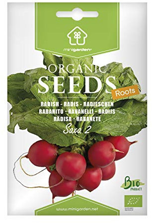 Zertifizierte Bio-Radieschen-Samen 'Saxa 2' von Minigarden – 100 % natürlich, GVO-frei, bereit zur Aussaat – 500-750 Samen, reproduzierbar