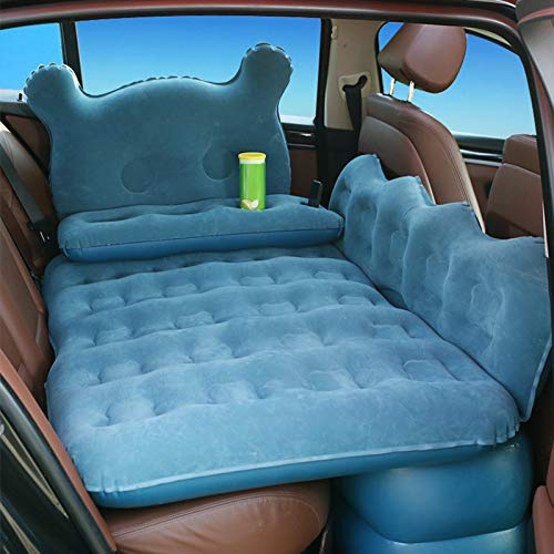 Wakects Aufblasbares Auto Bett,Tragbares SUV Dickere Luftmatratze Kofferraum Flocking 150kg Last Auto Matratze Aufblasbares Bett Air Bett with Luftpumpe für Erholung Schlaf Reisen Camping