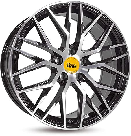 MAM RS4 7.5JX17 5/108 ET45 72.6 BLACK FRONT POLISH Alufelge