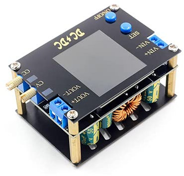 DollaTek Convertisseur automatique DC DC - Module d'alimentation CC CC - 0,5 à 30 V - 6 A - 60 W - Tension d'alimentation réglable - Ampèremètre