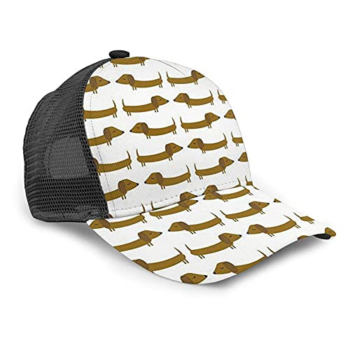 Oaieltj Unisex-Baseballkappe Herren Damen Kinder Mode Baseball Cap Verstellbare Snapback Dad Hat Casual Sonnenhut, Dackel, One size