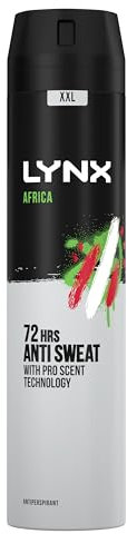Lynx XXL Africa Antiperspirant Deodorant Spray 72-hour protection against odour and wetness no-fuss aerosol for all-day freshness 250 ml