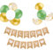 13Pcs Babyparty Deko Neutral Welcome Baby Banner Girlande Baby Willkommen Zuhause Luftballons Grün Gold Vintage Wimpelkette Deko Kindergeburtstag Babyparty Baby Shower Taufe Junge Mädchen (A)