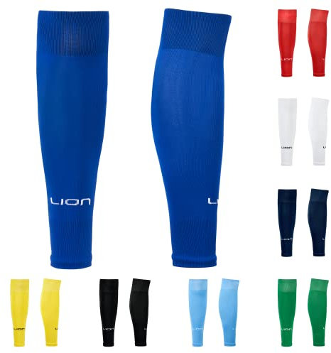 Football Sock Sleeves To Accompany Grip Socks - Fits Over Calf/Shin Pads - Variety Of Colours To Match Your Team Kit (Royal Blue)