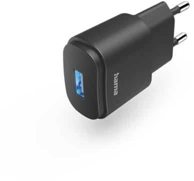 USB-Ladegerät, USB-A-Netzteil, Universaladapter, LED-Anzeige, 6 W, Schwarz