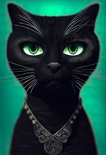 adrium Acryl-Bild 50 x 70 cm: Katze trägt Schmuck 3d illustriert (192804531)