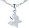 Yumilok 925 Sterling Silber Damen Kette mit Anhänger Schmetterling Zirkonia Damen Halskette Kette für Damen Kinder