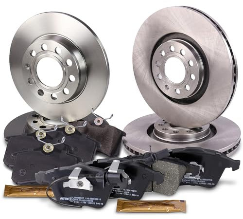 ATEC Germany Bremsenset inkl. Bremsscheiben Vorne Ø 320 mm Belüftet + Hinten Ø 255 mm Voll + Bremsbeläge Vorne & Hinten