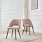 B&D home® Esszimmerstuhl Vicky 2er Set – Polsterstuhl aus hochwertigem Kordsamt in Rosa, ergonomisch & stabil, Metallbeine Schwarz, modern Industrial Design für Esszimmer, Küche & Büro