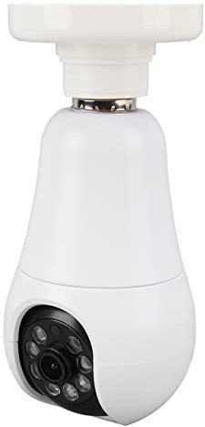 1080P Light Bulb Security Camera, E27 Light Socket Security Camera 5G WiFi Camera Voice Call Night Vision 355° Motion Detection Wireless Colorful Home Surveillance Cam 128GB APP