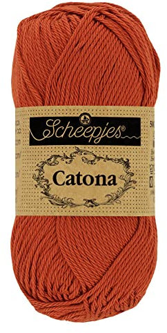 Scheepjes - Scheepjes Catona 388 Rust Yarn - 10x50g