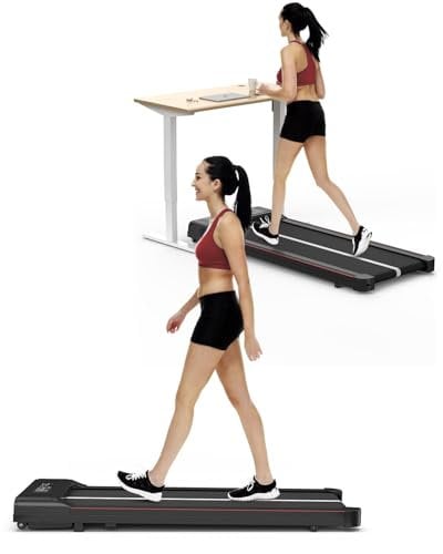 bigzzia Laufband für Zuhause - Walking Pad Laufbänder bis120kg mit Bluetooth,Laufband Schreibtisch 1-10km/h Elektrisch Langlebig Tragbar Treadmill
