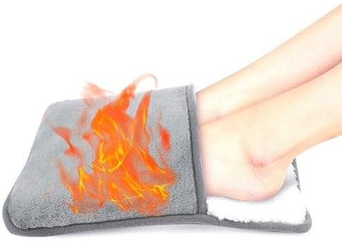 Fußwärmer USB Fußsack Elektrische Fußheizung Rutschfestes Heizkissen Wärmebeutel Plüschfutter Fuß Abdeckung Home Indoor Beheizter Fußbeutel Damen Herren Fuß Erwärmung für Fußpflege Schmerzlinderung