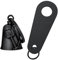 FaithHeart Motorrad Bell Glocke,Schwarz Glücksbringer Wächterglocke für Motorrad, Punk Schlüsselanhänger mit Thors Hammer, Glücksbringer für Motorradfahrer Biker