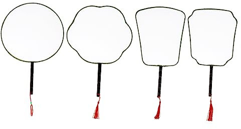 DECHOUS 4pcs Graffiti Blank Fan Child Billet Self Made Wood